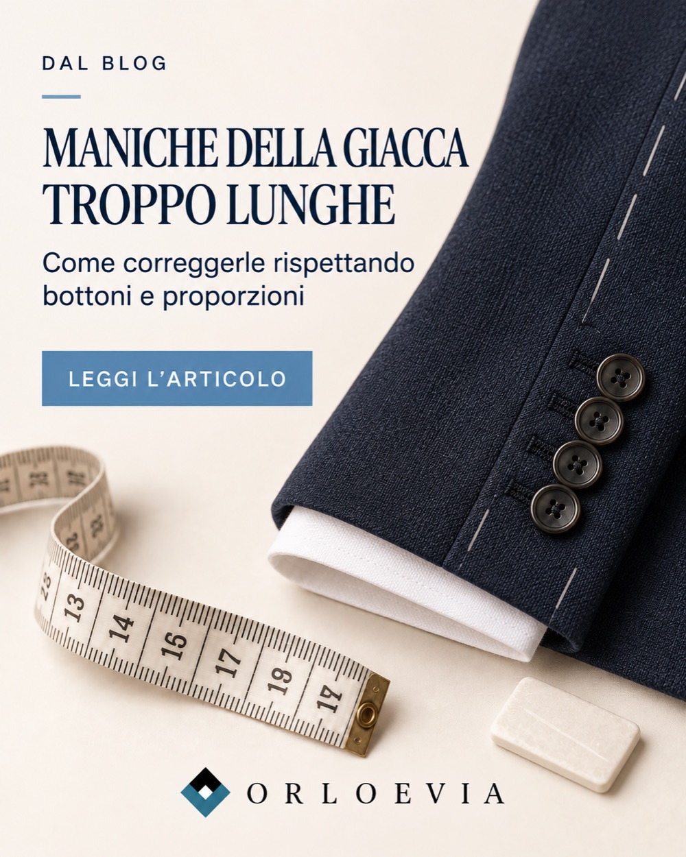 Maniche della giacca troppo lunghe: come correggerle