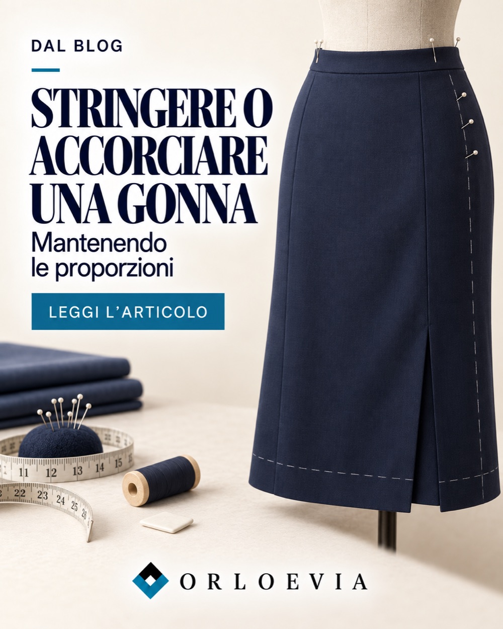 Stringere o accorciare una gonna mantenendo le proporzioni