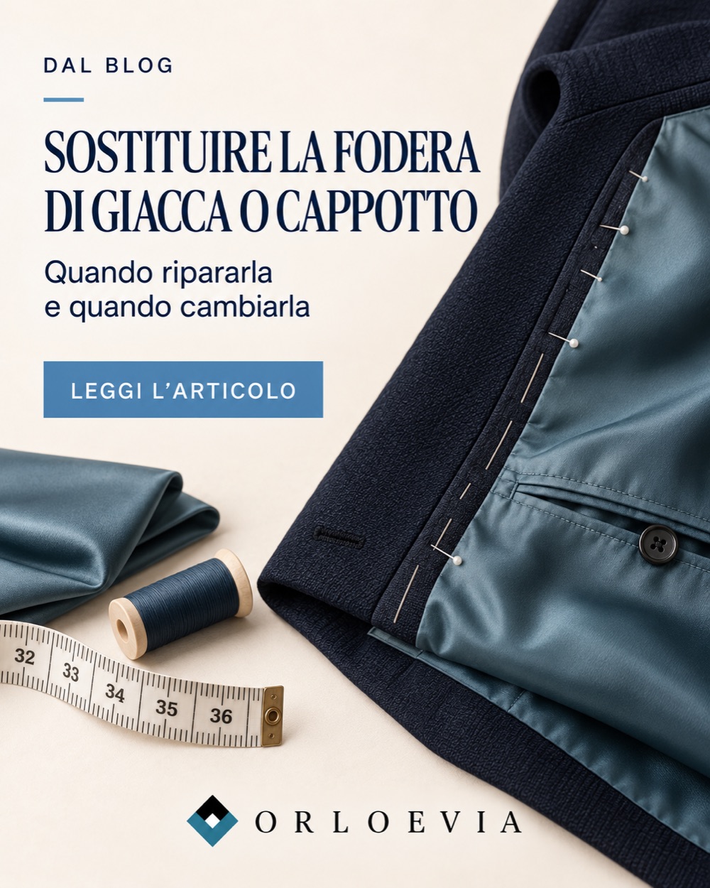 Sostituire la fodera di una giacca o di un cappotto